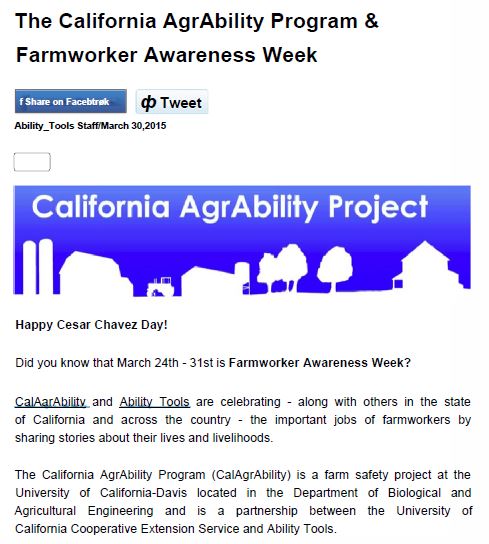 Farmworker Awareness Week article